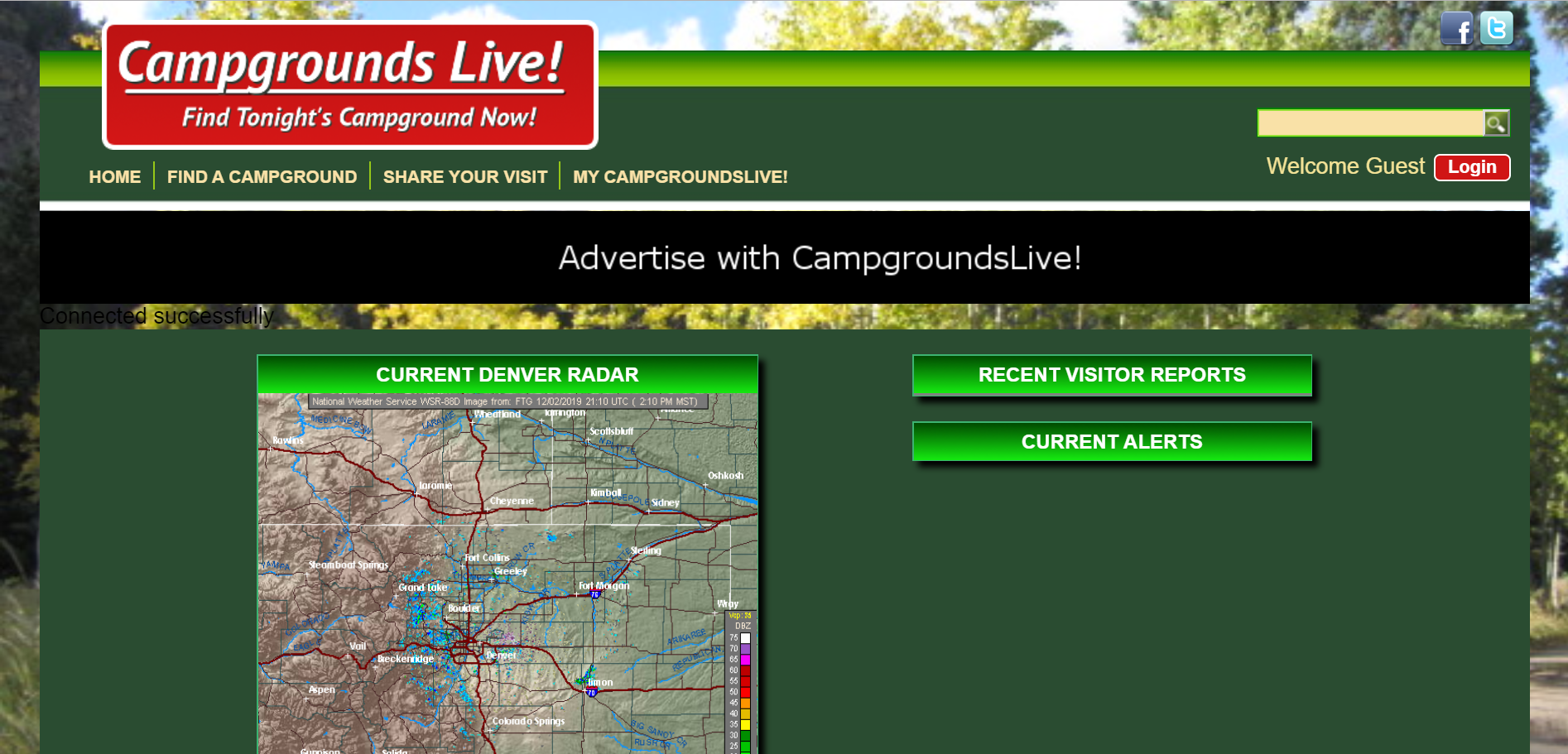 campgrounds live screen snip image