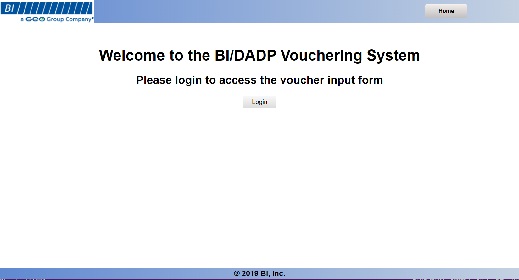 BI Incorporated Denver Adult Probation Division vouchering system screen snip image