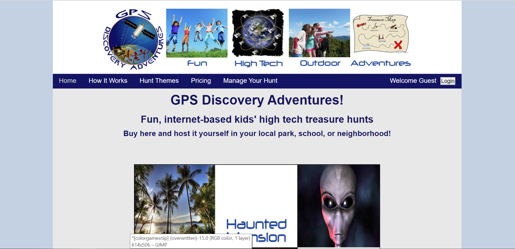gps discovery adventures screen snip image