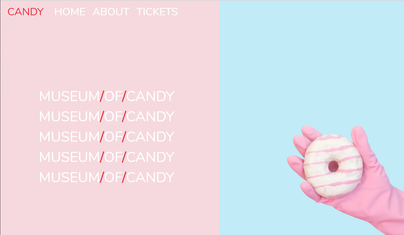 museum of candy project screen snip image