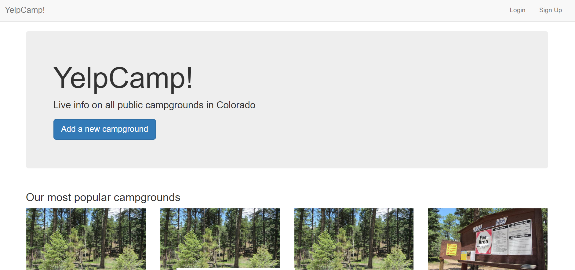 campgrounds directory screen snip image