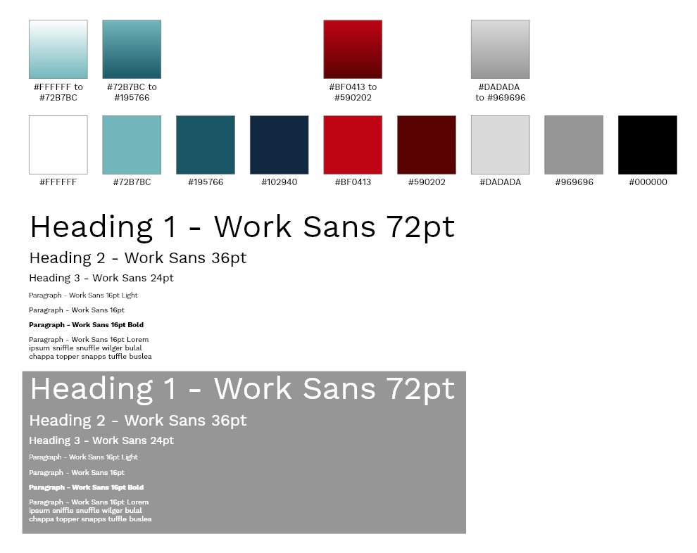 ROAR Bikes fonts and colors screen snip image